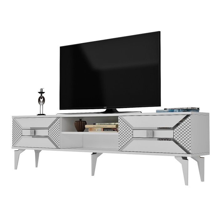 Hanah Home Soporte para TV Blanco y Plata